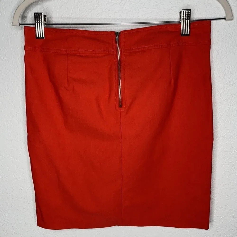Must Have Orange Mini Skirt with Silver Studs S
